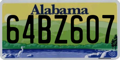 AL license plate 64BZ607