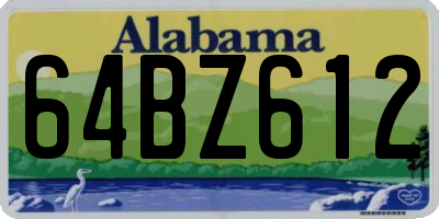 AL license plate 64BZ612