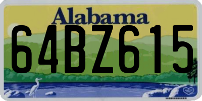 AL license plate 64BZ615