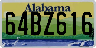 AL license plate 64BZ616