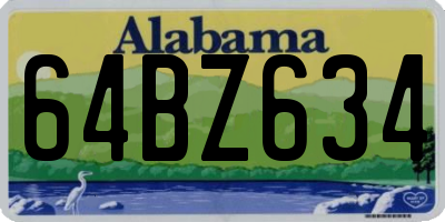 AL license plate 64BZ634