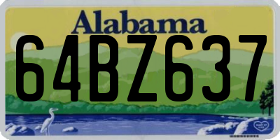 AL license plate 64BZ637