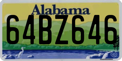 AL license plate 64BZ646