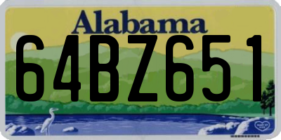 AL license plate 64BZ651