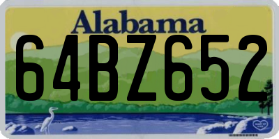 AL license plate 64BZ652