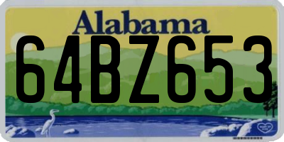 AL license plate 64BZ653