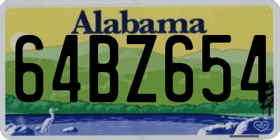 AL license plate 64BZ654