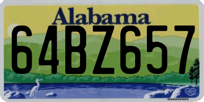 AL license plate 64BZ657