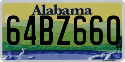 AL license plate 64BZ660