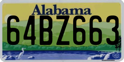 AL license plate 64BZ663
