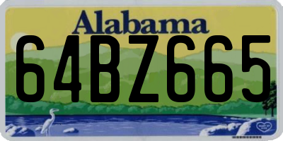 AL license plate 64BZ665