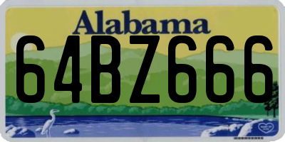 AL license plate 64BZ666