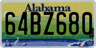 AL license plate 64BZ680