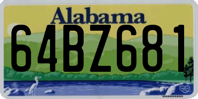 AL license plate 64BZ681