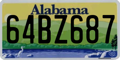 AL license plate 64BZ687