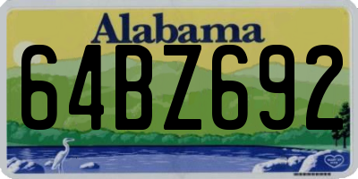 AL license plate 64BZ692