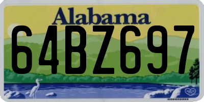 AL license plate 64BZ697