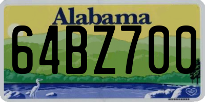 AL license plate 64BZ700
