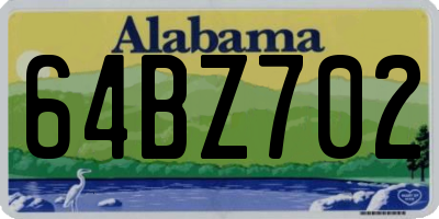AL license plate 64BZ702