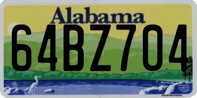 AL license plate 64BZ704