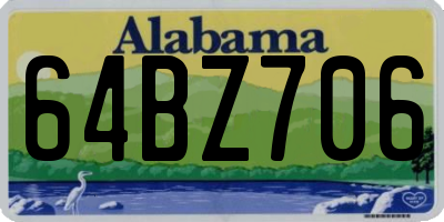 AL license plate 64BZ706