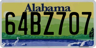 AL license plate 64BZ707