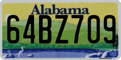 AL license plate 64BZ709