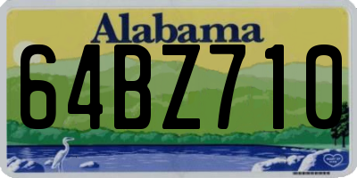 AL license plate 64BZ710