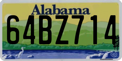 AL license plate 64BZ714