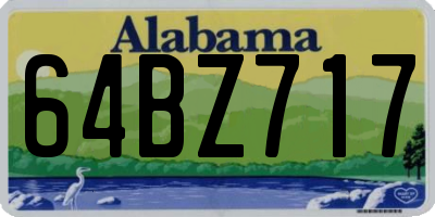 AL license plate 64BZ717