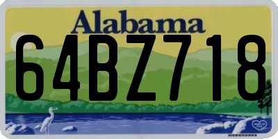AL license plate 64BZ718
