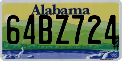 AL license plate 64BZ724