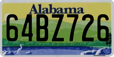 AL license plate 64BZ726