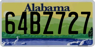 AL license plate 64BZ727