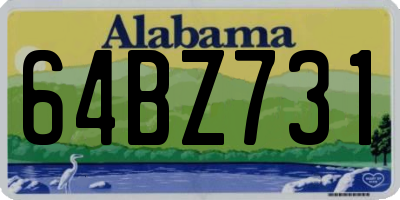AL license plate 64BZ731