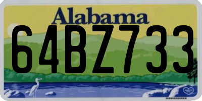 AL license plate 64BZ733