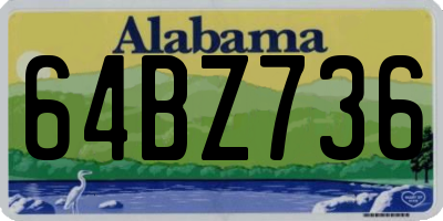 AL license plate 64BZ736
