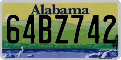 AL license plate 64BZ742