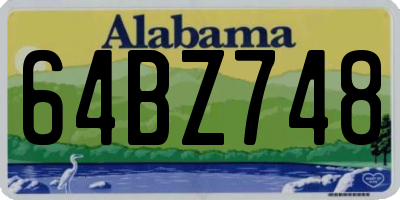 AL license plate 64BZ748
