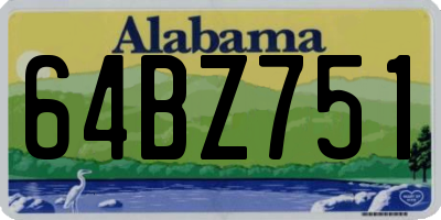 AL license plate 64BZ751