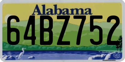 AL license plate 64BZ752