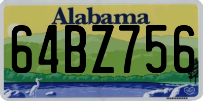 AL license plate 64BZ756