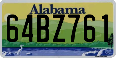 AL license plate 64BZ761