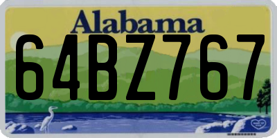 AL license plate 64BZ767