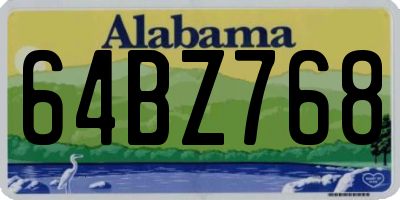 AL license plate 64BZ768