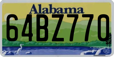 AL license plate 64BZ770