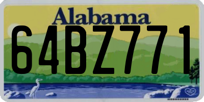 AL license plate 64BZ771