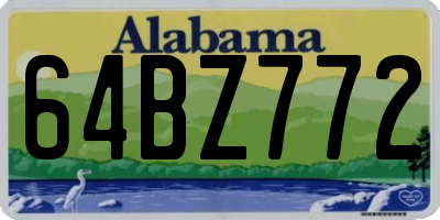 AL license plate 64BZ772