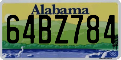 AL license plate 64BZ784