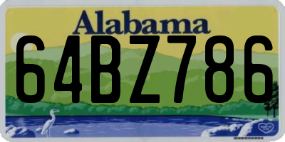 AL license plate 64BZ786